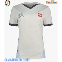 Camisa de time de futebol Suíça Replicas 2º Equipamento Feminina Europeu 2024 Manga Curta